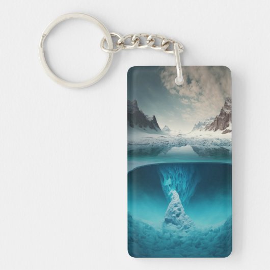 Icy Mountain View Sleutelhanger (Voorkant)