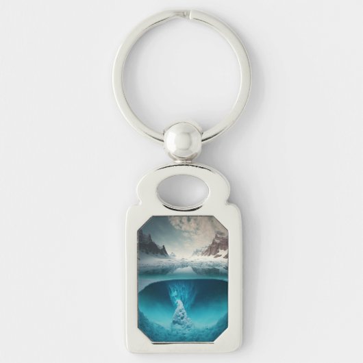 Icy Mountain View Sleutelhanger (Voorkant)