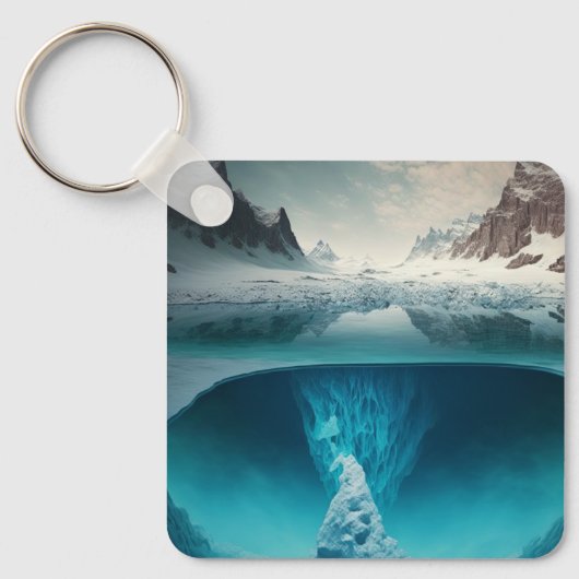 Icy Mountain View Sleutelhanger (Voorkant)