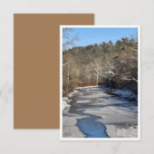 Icy NH River during January Note Card Notitiekaartje (Voorkant / Achterkant)