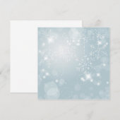 Icy snewflakes Invitation Kaart (Voorkant / Achterkant)