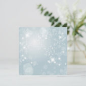 Icy snewflakes Invitation Kaart (Staand voorkant)