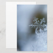 Icy Snowflake Briefpapier (Voorkant / Achterkant)