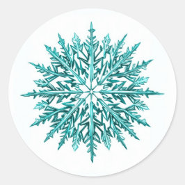 Icy Snowflake Ronde Sticker