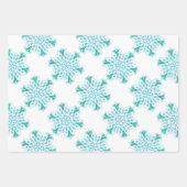 Icy Snowflake Wrapping Paper Sheets (Voorkant)
