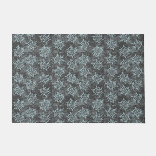 Icy Snowflakes Snowflake Design Deurmat (Voorkant)