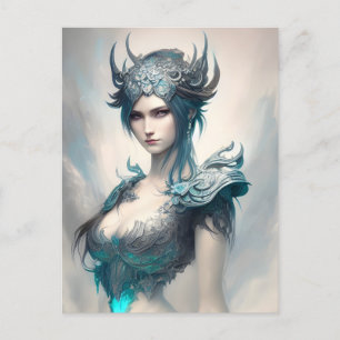 Icy Warrior Princess Briefkaart