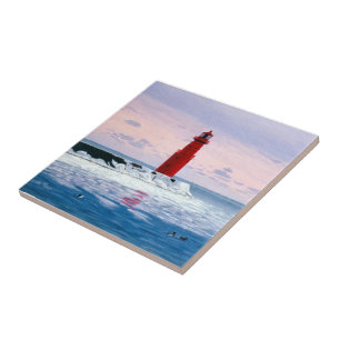 Icy Waters Lighthouse Tile Tegeltje