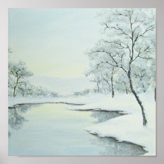 Icy Winter Landscape Fine Art Print (Voorkant)
