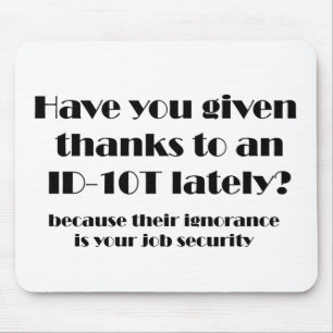 ID10T-Bedankt Muismat