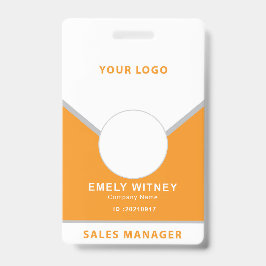 ID-badge Simple Logo Sjabloon Employee Photo Badge