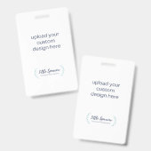 ID Badge - Téléchargez votre propre conception ver (Avant & arrière)