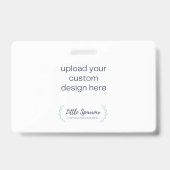 ID-badge - Upload uw eigen horizontale ontwerp Badge (Achterkant)