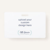 ID-badge - Upload uw eigen horizontale ontwerp Badge (Achterkant)