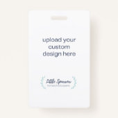 ID-badge - Upload uw eigen ontwerp verticaal Badge (Achterkant)