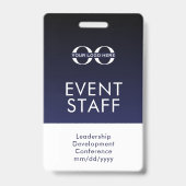 ID-badge voor evenementpersoneel Badge (Achterkant)