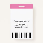 ID-badge voor gecertificeerde verplegers Badge (Achterkant)