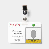 ID-badge voor gewoon personeel Badge (Front with Clip)