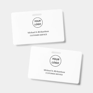 ID-badgekaart Zakelijke werknemersstaf logo wit Badge