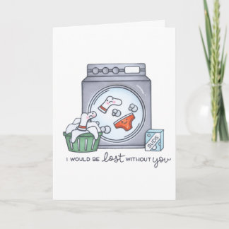 I'd Be Lost Without You Folded Greeting Card Kaart