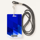 ID Bezoekerspas Blue Company Logo Badge (Achterkant met draagriem)