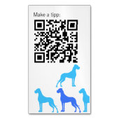 ID blue Great Dane series  Magnetisch Visitekaartje (Voorkant Verticaal)