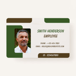 ID Card Badge | Minimal Business Employee Photo