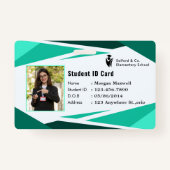 ID Card Badge Modern Business Student Photo (Voorkant)