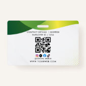 ID Card Badge Modern Business Student Photo (Achterkant)