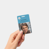 ID comptable photo bleu simple logo Badge (Manuel / portable)