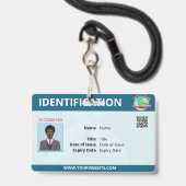 ID d'entreprise et badge de nom (Face avec cordon)