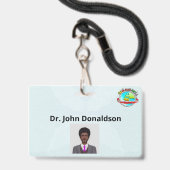 ID d'entreprise et badge de nom (Dos avec cordon)