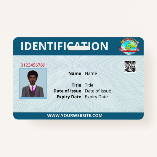 ID d'entreprise et badge de nom (Devant)