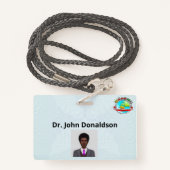 ID d'entreprise et badge de nom (Derrière avec lanière)