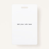 ID docent Badge (Achterkant)