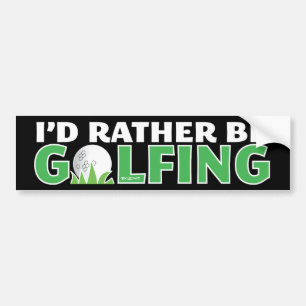 ID eerder golfing die Golf tong in één keer speelt Bumpersticker
