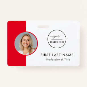 ID employé Logo Turquoise - Badge d'ID photo