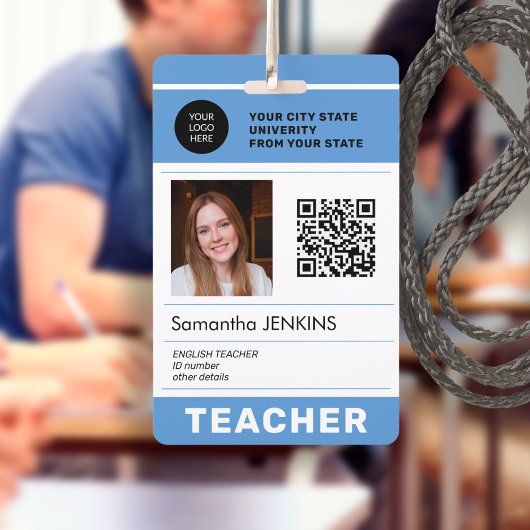 ID Foto QR CODE logo werknemer Badge