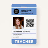 ID Foto QR CODE logo werknemer Badge (Voorkant)