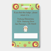 ID-foto van elementaire schooltechnicus Badge (Achterkant)