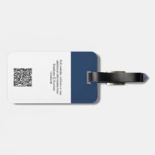 ID-foto werknemer, QR-code, Logo, naam Bagagelabel (Achterkant horizontaal)