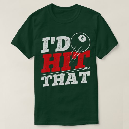 ID HAIT DIE Cue Pool Billiards T-shirt (Design voorkant)