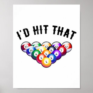 ID Hit dat Billard Player Pool Billard Snooker Po Poster