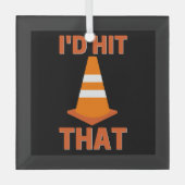 I'd hit that funny autocross with traffic cone glas ornament (Voorkant)