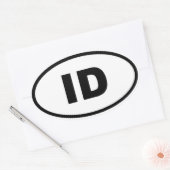 ID Idaho Ovale Sticker (Envelop)