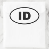 ID Idaho Ovale Sticker (Tas)