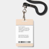 ID Identificatie Bar Code Werknemer Aangepaste Med Badge (Achterkant met lanyard)