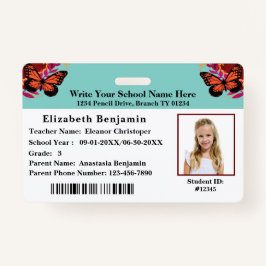 ID Identificatie Kaart School Student Bar Code Badge