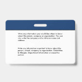 ID Identificatiekaart Bar Code Foto Badge (Achterkant)