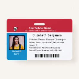 ID-identificatiekaart Student Child Kinder School Badge